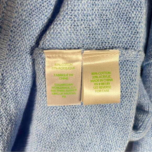 LILLY PULITZER Pippy Sweater Blue Peri Sun Sand Sea Intarsia M NWT $138 - Picture 9 of 9